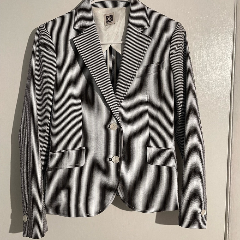 Anne Klein Black and White Striped Blazer

New without tags